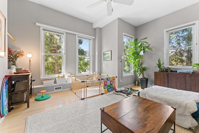 2A Brewer St, Boston, MA 02130 - bedroom featuring wood finished floors, baseboards, and ceiling fan
