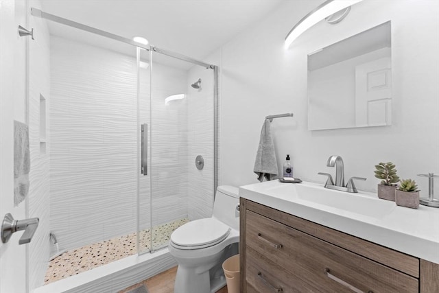 2A Brewer St, Boston, MA 02130 - full bathroom featuring toilet, vanity, and a stall shower