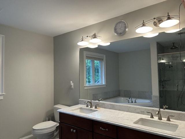61 School St Unit B, Natick, MA 01760 - full bathroom featuring a stall shower, a garden tub, and double vanity