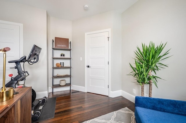 101 Draper St Unit 3, Boston, MA 02122 - workout room with wood finished floors and baseboards