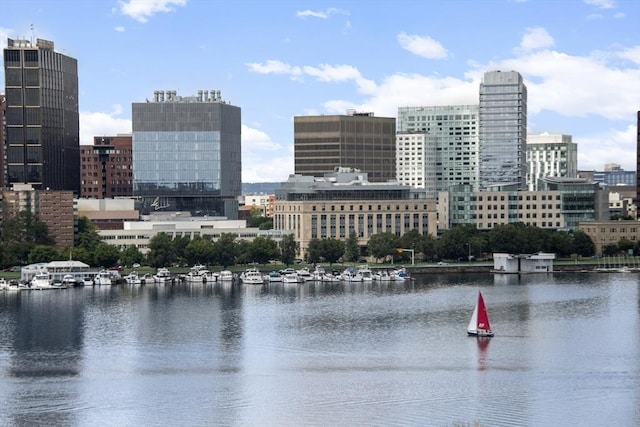 view of city featuring a nearby body of water