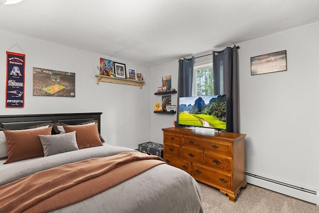 101 Titicut Rd, Raynham, MA 02767 - bedroom featuring baseboard heating and light carpet
