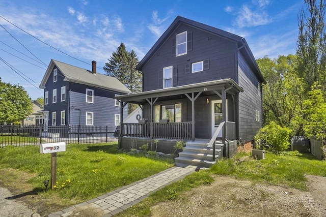 82 Grove St, North Brookfield, MA 01535 - view of front of home with a porch
