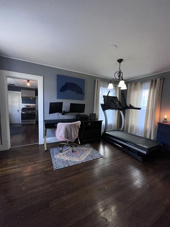 interior space featuring dark hardwood / wood-style floors