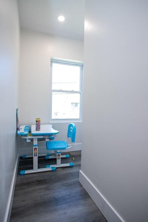 32 Leverett Rd, Shutesbury, MA 01072 - dining space with baseboards and wood finished floors