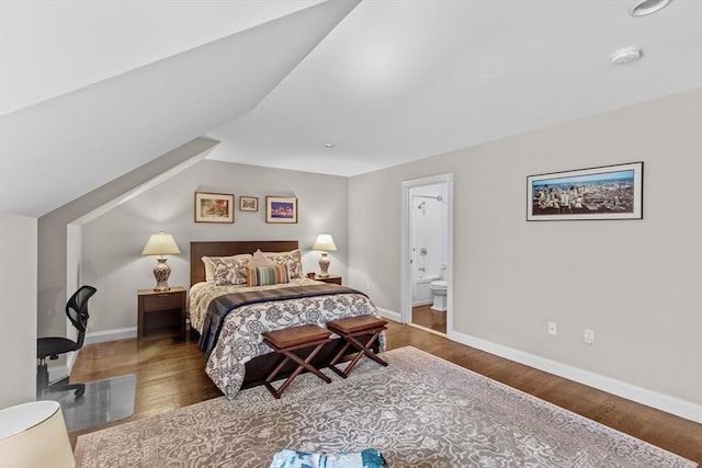 44 Sunset Ridge Ln Unit 44, Bolton, MA 01740 - bedroom featuring wood finished floors, baseboards, and connected bathroom