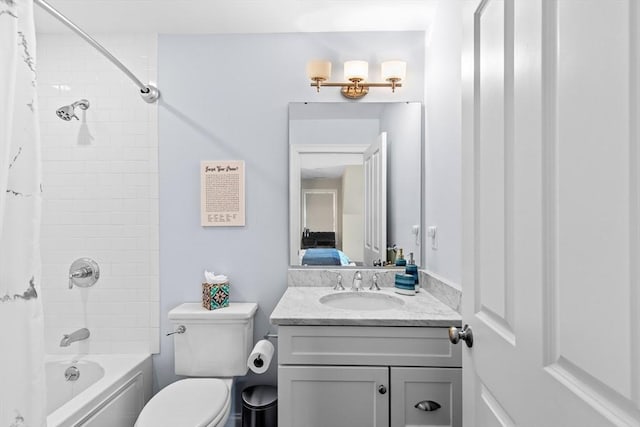 44 Sunset Ridge Ln Unit 44, Bolton, MA 01740 - ensuite bathroom with toilet, vanity, and shower / bathtub combination with curtain
