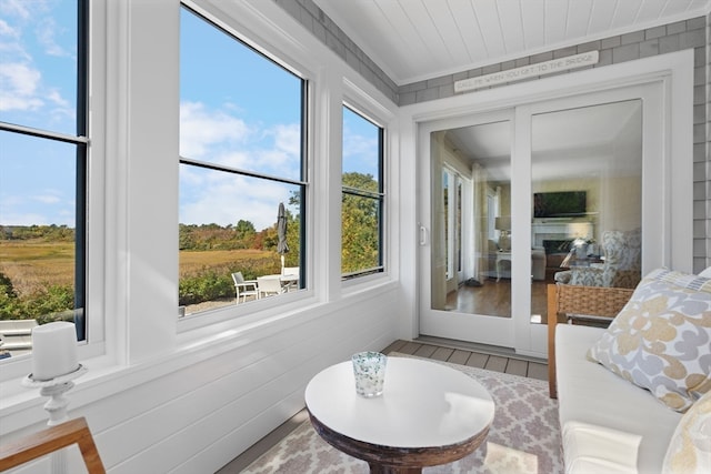 view of sunroom / solarium