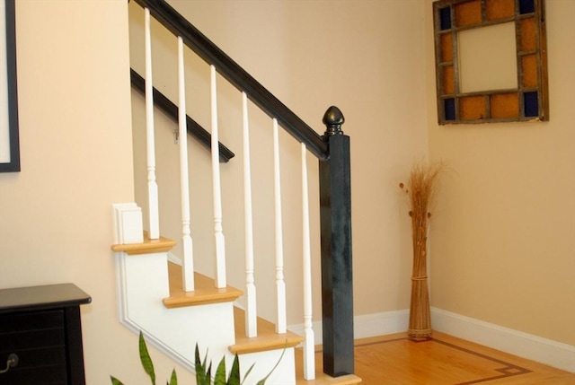9 Pine Grove Rd, Westford, MA 01886 - staircase with baseboards and wood finished floors