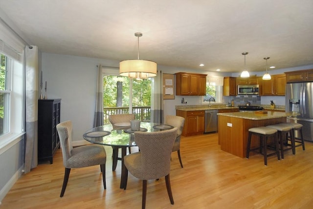 9 Pine Grove Rd, Westford, MA 01886 - dining room featuring light wood-style floors, baseboards, and a wealth of natural light