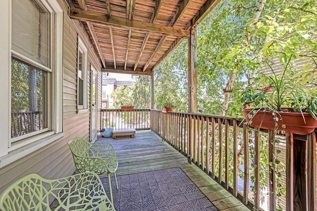 view of wooden terrace