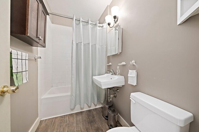 78/80 Curtis Ave, Quincy, MA 02169 - full bath with shower / bath combo with shower curtain and wood finished floors