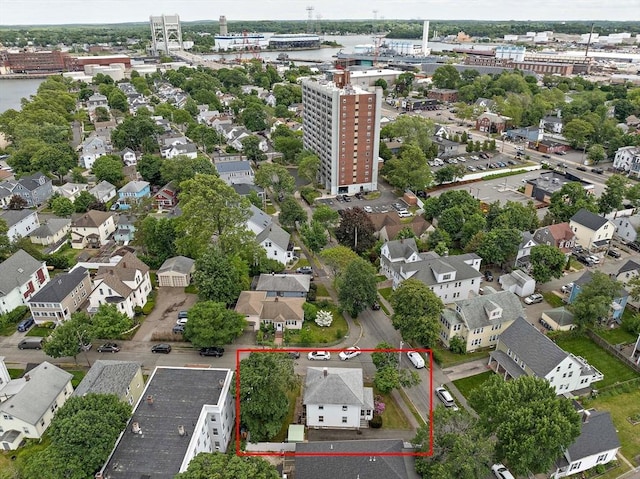 78/80 Curtis Ave, Quincy, MA 02169 - aerial view of residential area featuring property boundaries highlighted, a large body of water, and a notable bridge