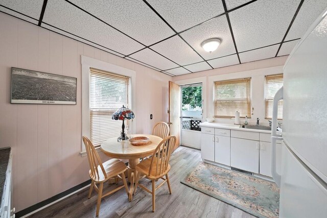 78/80 Curtis Ave, Quincy, MA 02169 - dining room featuring light wood-style floors and a drop ceiling