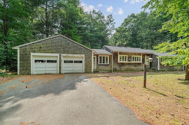 36 Grove St, Hanover, MA 02339 - view of front of home featuring asphalt driveway and a garage