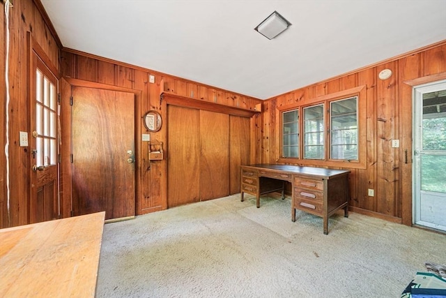 36 Grove St, Hanover, MA 02339 - office area with wood walls and carpet flooring