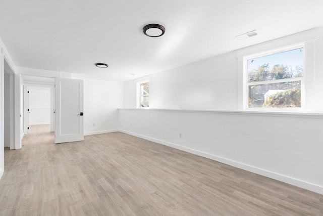 empty room featuring light hardwood / wood-style flooring