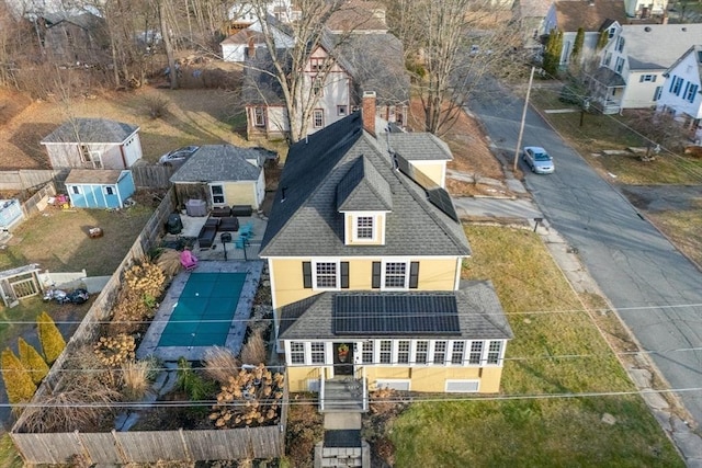 birds eye view of property featuring a residential view