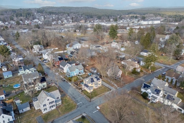 drone / aerial view with a residential view