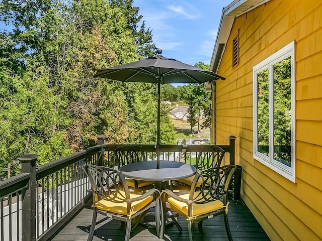 188 Atlantic St, Gloucester, MA 01930 - wooden deck featuring outdoor dining space