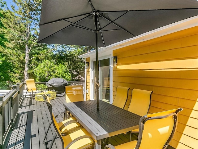 188 Atlantic St, Gloucester, MA 01930 - wooden deck with outdoor dining space and area for grilling