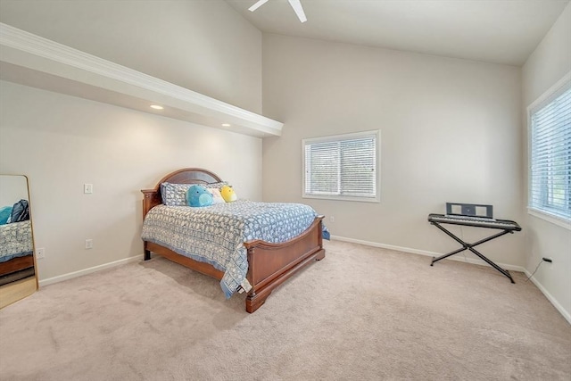 222 Algonquin Unit 222, Ashland, MA 01721 - carpeted bedroom with baseboards and high vaulted ceiling