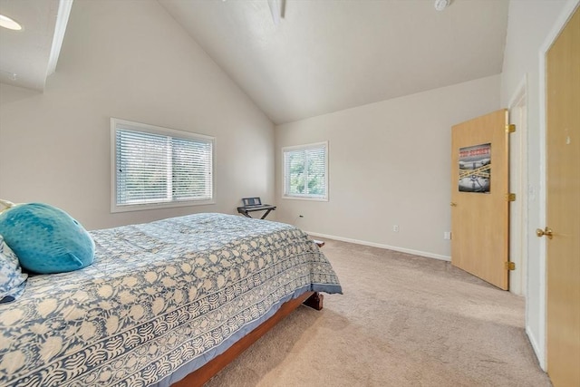 222 Algonquin Unit 222, Ashland, MA 01721 - bedroom with carpet floors, lofted ceiling, and baseboards