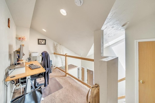 222 Algonquin Unit 222, Ashland, MA 01721 - carpeted home office featuring vaulted ceiling