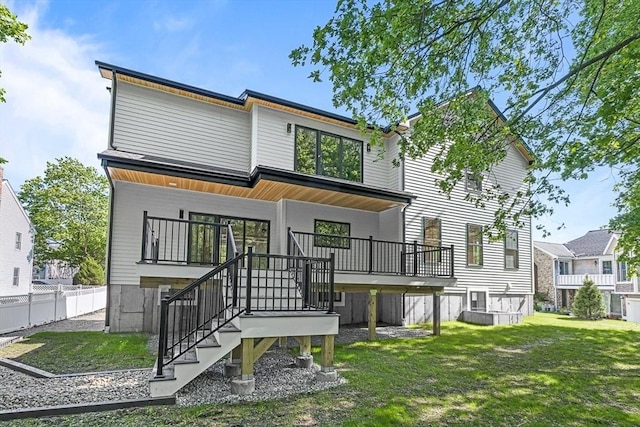 443 Central Ave, Needham, MA 02494 - back of property featuring stairway
