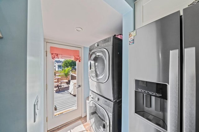 12 Moreland Ave Unit 1, Hull, MA 02045 - laundry area with estacked washer and dryer