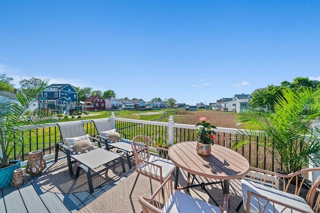 12 Moreland Ave Unit 1, Hull, MA 02045 - wooden terrace featuring a residential view