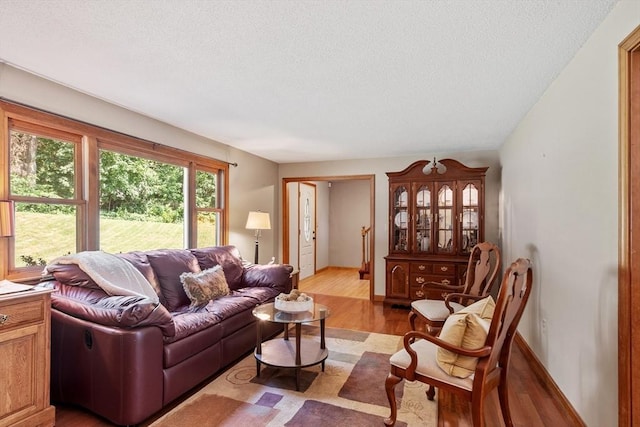 65 Martin Rd, Tewksbury, MA 01876 - living area with light wood finished floors and a textured ceiling