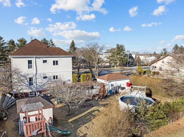 view of yard featuring a playground