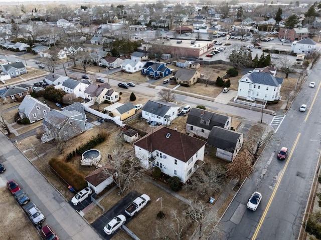 aerial view with a residential view