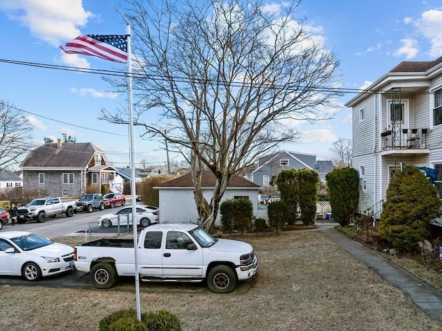 exterior space with a residential view