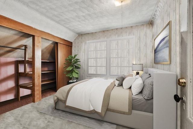 bedroom featuring a textured ceiling