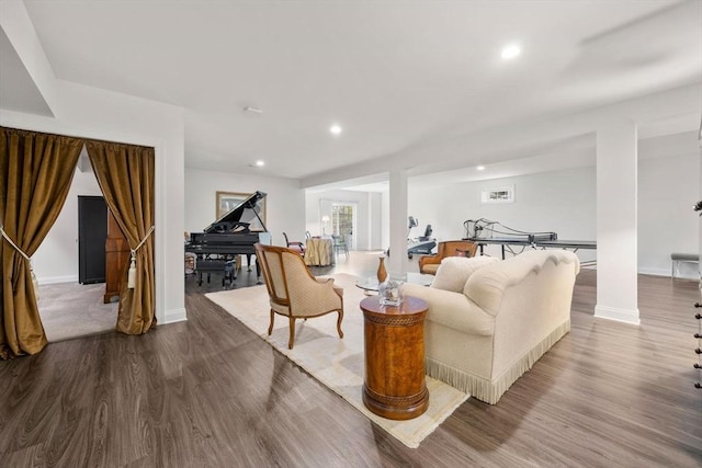 21 Snapping Bow, Plymouth, MA 02360 - living area with dark wood-style flooring and recessed lighting
