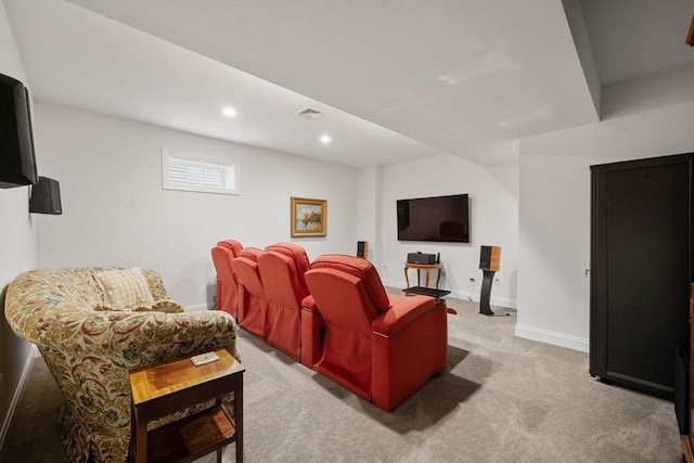 21 Snapping Bow, Plymouth, MA 02360 - carpeted home theater room featuring recessed lighting and baseboards