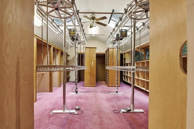 210 Plain Dr, Stoughton, MA 02072 - interior space with ceiling fan and lofted ceiling
