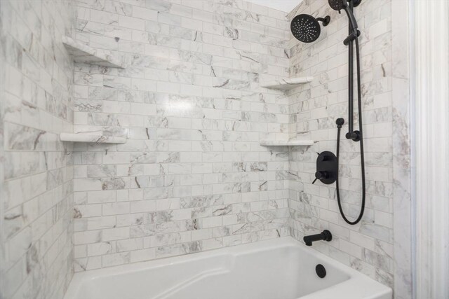 full bathroom featuring tub / shower combination