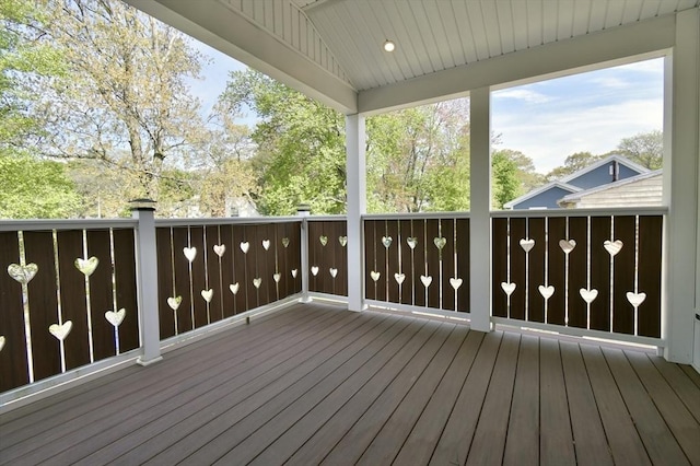 view of wooden deck