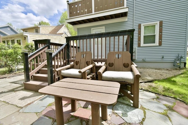 view of patio / terrace with a balcony