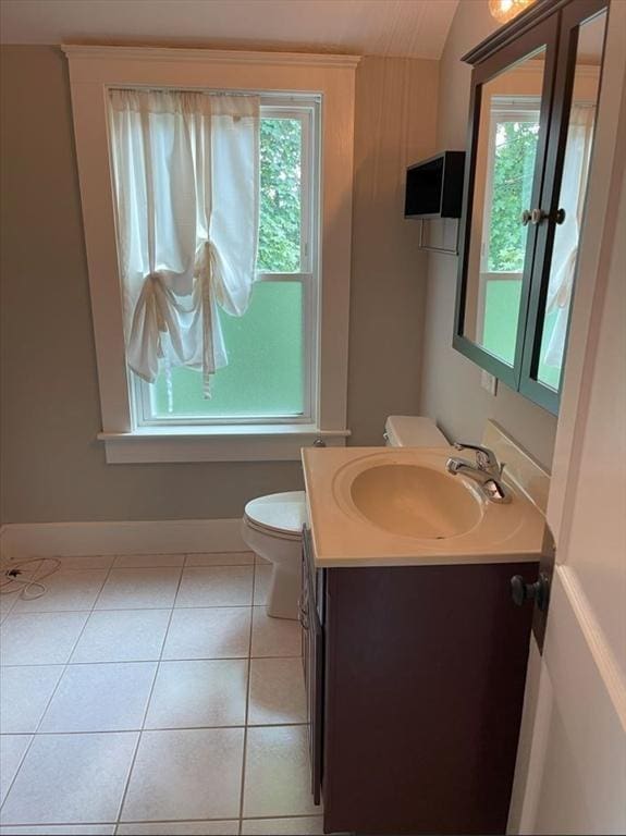39 Barnard Rd, Worcester, MA 01605 - bathroom with vanity and tile patterned flooring