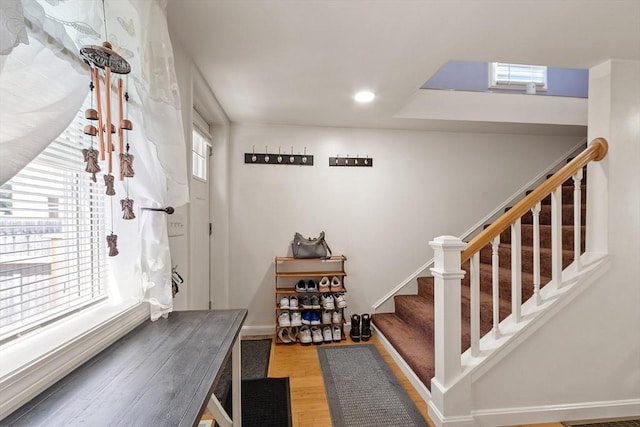 18 Doyle St, Lawrence, MA 01841 - mudroom featuring wood finished floors, recessed lighting, and baseboards