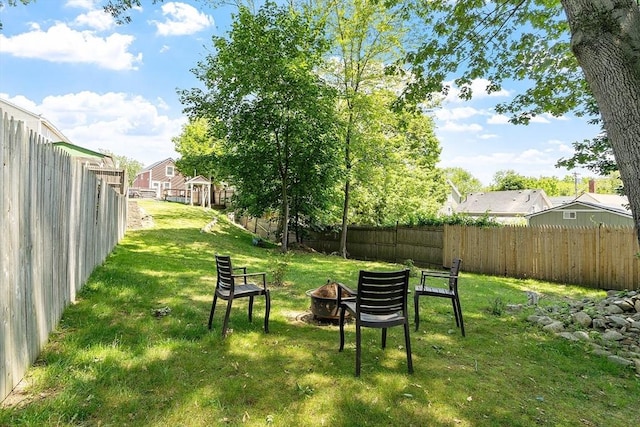 18 Doyle St, Lawrence, MA 01841 - view of yard with a fire pit
