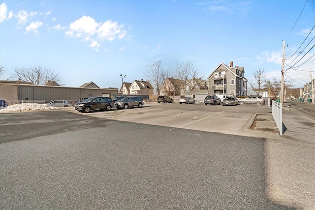 view of street featuring a residential view