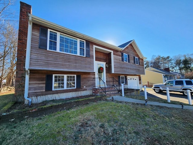 split foyer home with a garage