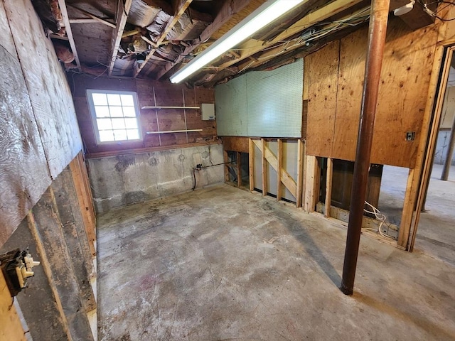 view of basement