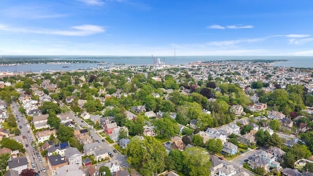 123 Ash St, New Bedford, MA 02740 - aerial view of property and surrounding area featuring a large body of water and nearby suburban area