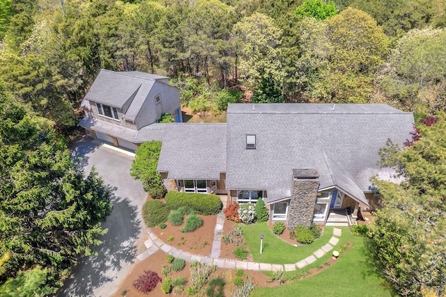 3 Down Harbor Rd, Edgartown, MA 02539 - aerial view of property and surrounding area featuring a heavily wooded area